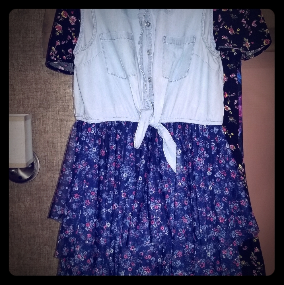 Denim and hand kerchief dress